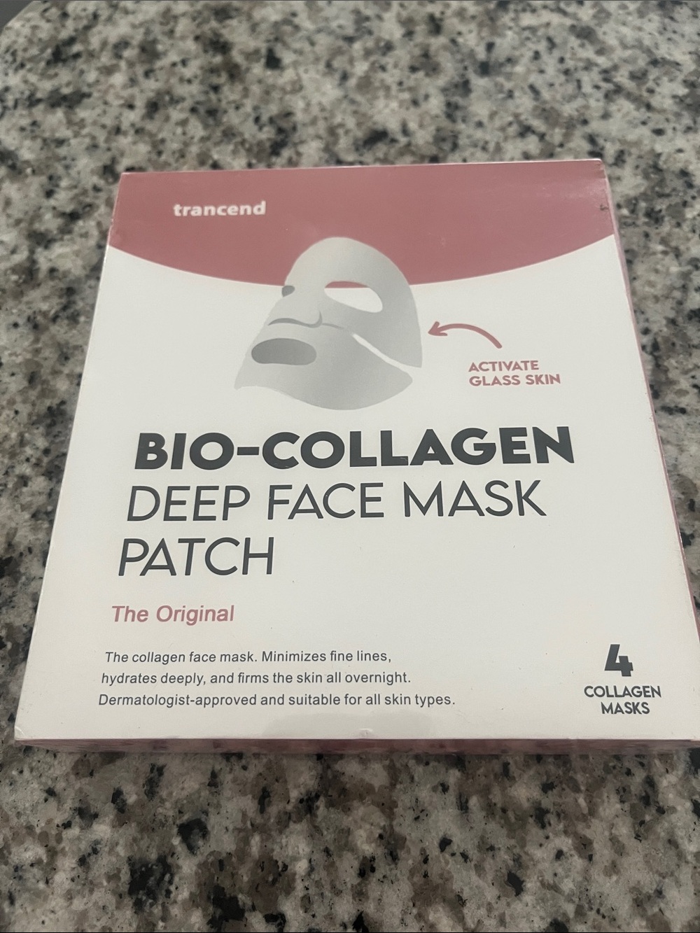 4 pk Bio-Collagen Deep Face Mask Patch - Pink